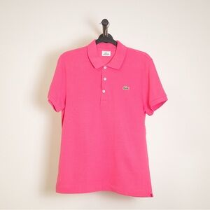 Lacoste Hot Pink Polo Shirt Slim Fit Size US 4